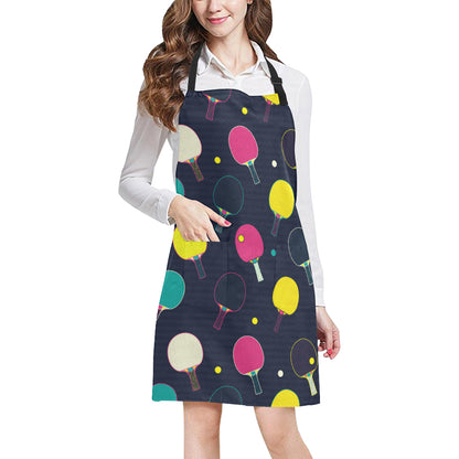 Ping Pong Pattern Print Design A04 Apron with Pocket