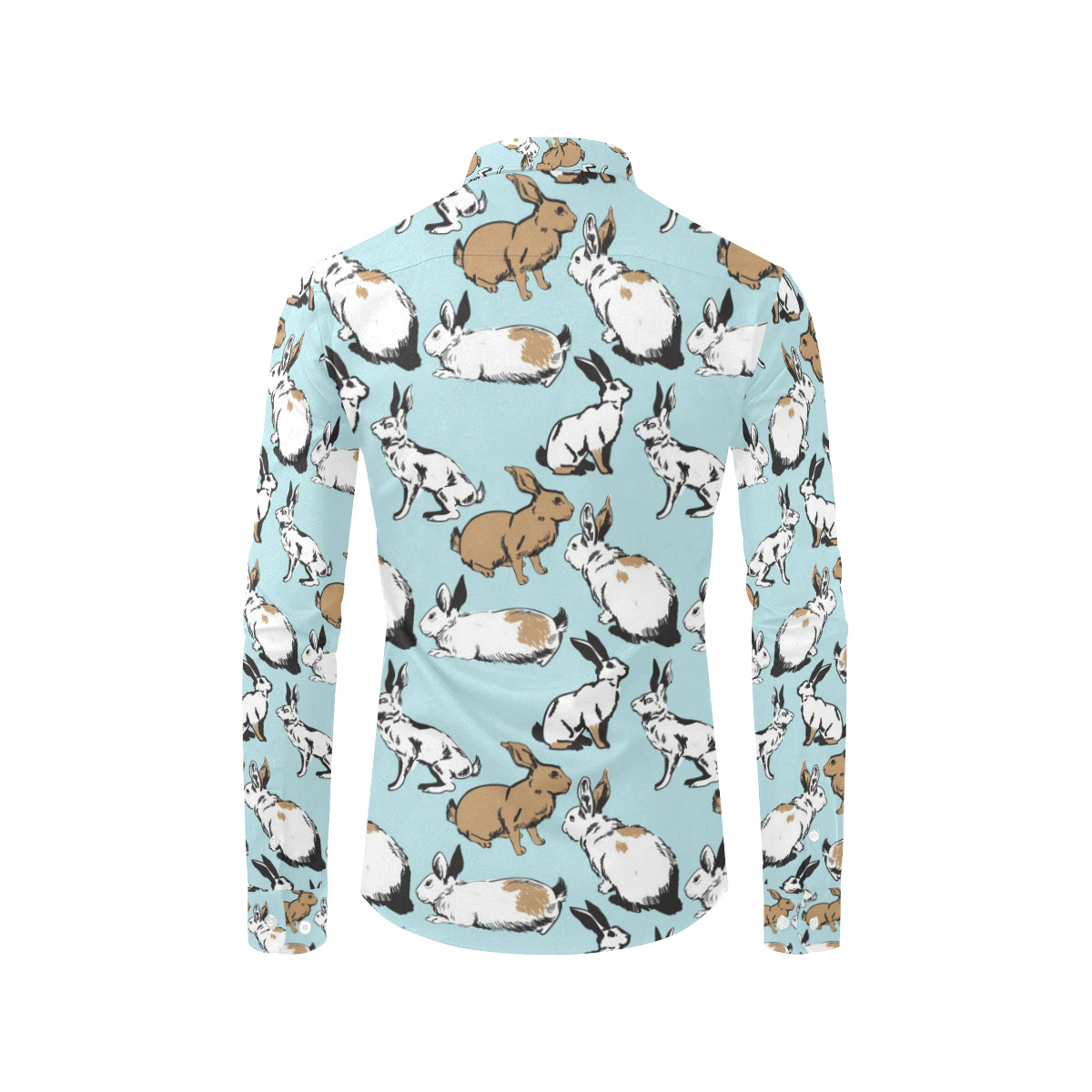 Rabbit Pattern Print Design RB018 Men's Long Sleeve Shirt