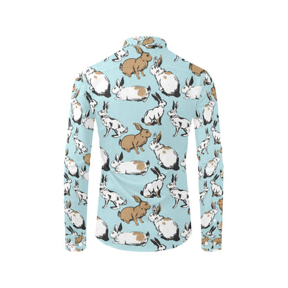 Rabbit Pattern Print Design RB018 Men's Long Sleeve Shirt