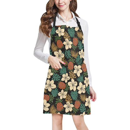 Hawaiian Themed Pattern Print Design H08 Apron with Pocket