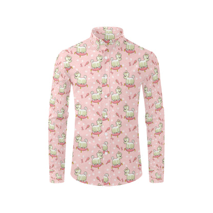Bichons Frise Pattern Print Design 01 Men's Long Sleeve Shirt