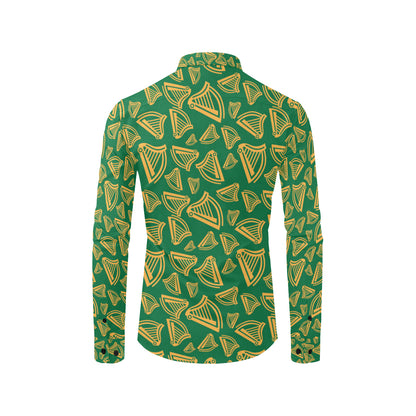 Harp Pattern Print Design 03 Men's Long Sleeve Shirt