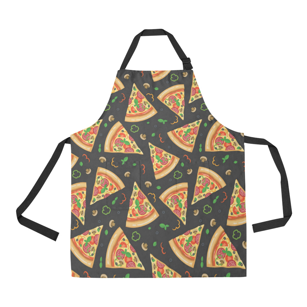 Pizza Pattern Print Design A02 Apron with Pocket