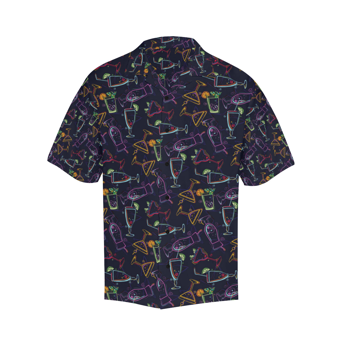 Cocktail Pattern Print Design 04 Men's Hawaiian Shirt