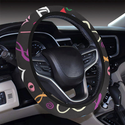 Music note Pattern Print Design A01 Steering Wheel Cover with Elastic Edge