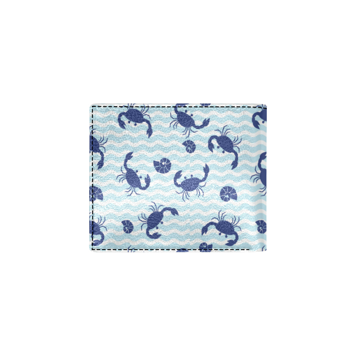 Crab Pattern Print Design 04 Men's ID Card Wallet