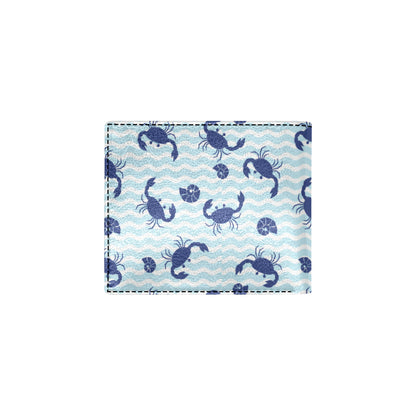 Crab Pattern Print Design 04 Men's ID Card Wallet