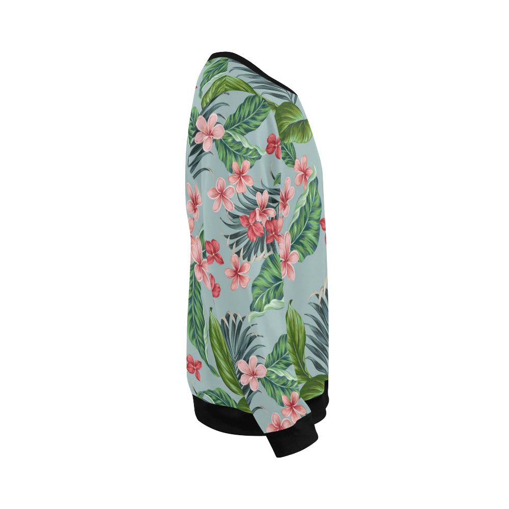 Plumeria Pattern Print Design PM027 Men Long Sleeve Sweatshirt