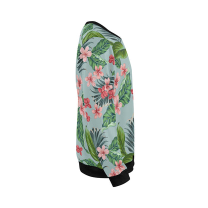 Plumeria Pattern Print Design PM027 Men Long Sleeve Sweatshirt
