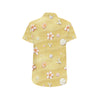 Beach Theme Print Men's Short Sleeve Button Up Shirt