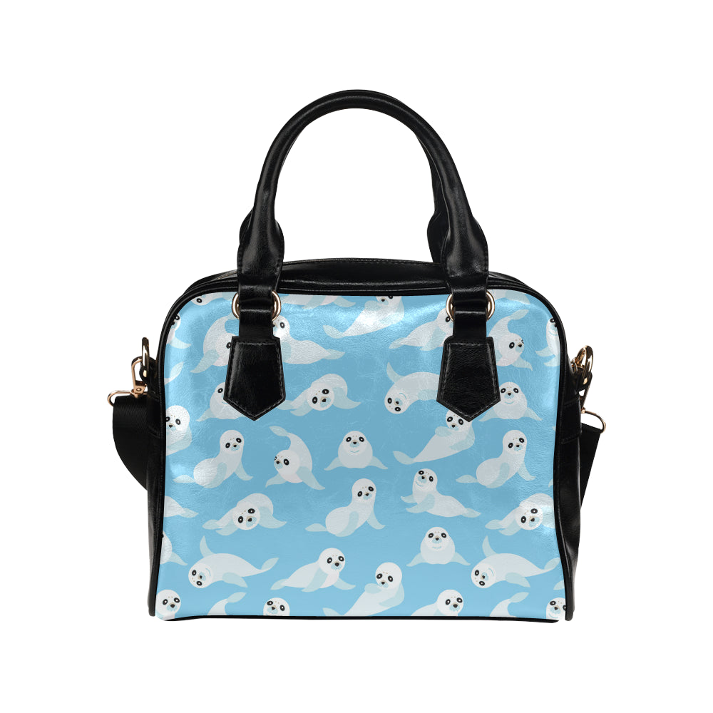 Sea Lion Cute Pattern Print Design 03 Shoulder Handbag