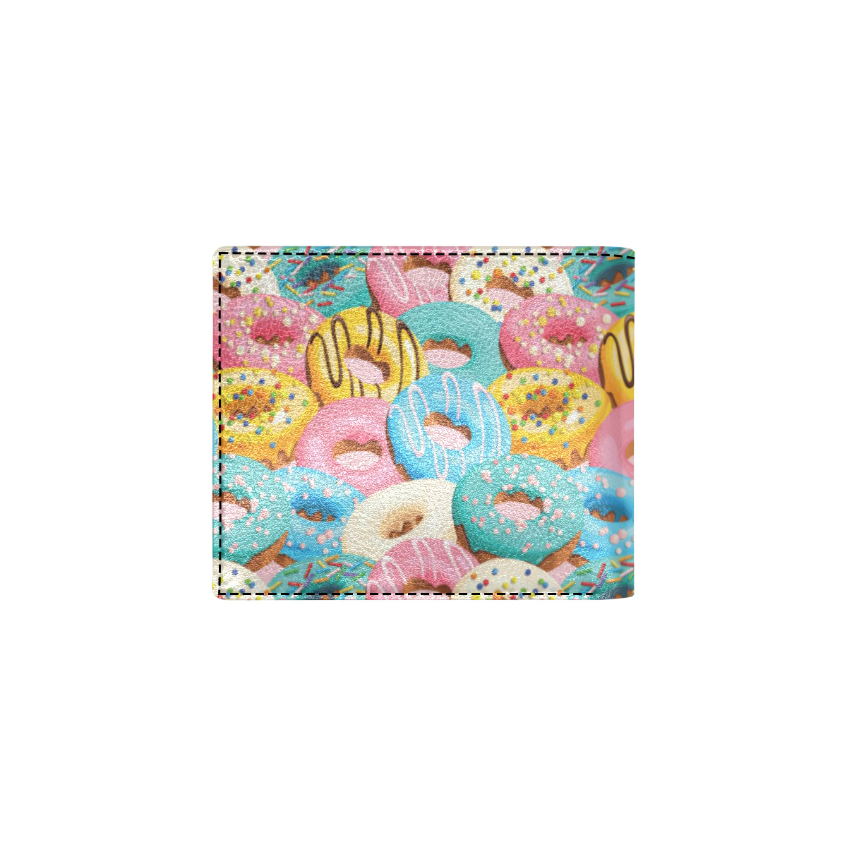Donut Pattern Print Design DN01 Men's ID Card Wallet