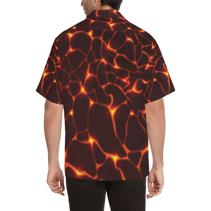 Lava Pattern Print Design 02 Men's Hawaiian Shirt