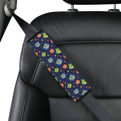 Owl with Star Themed Design Print Car Seat Belt Cover