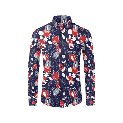 Nordic Pattern Print Design A02 Men's Long Sleeve Shirt