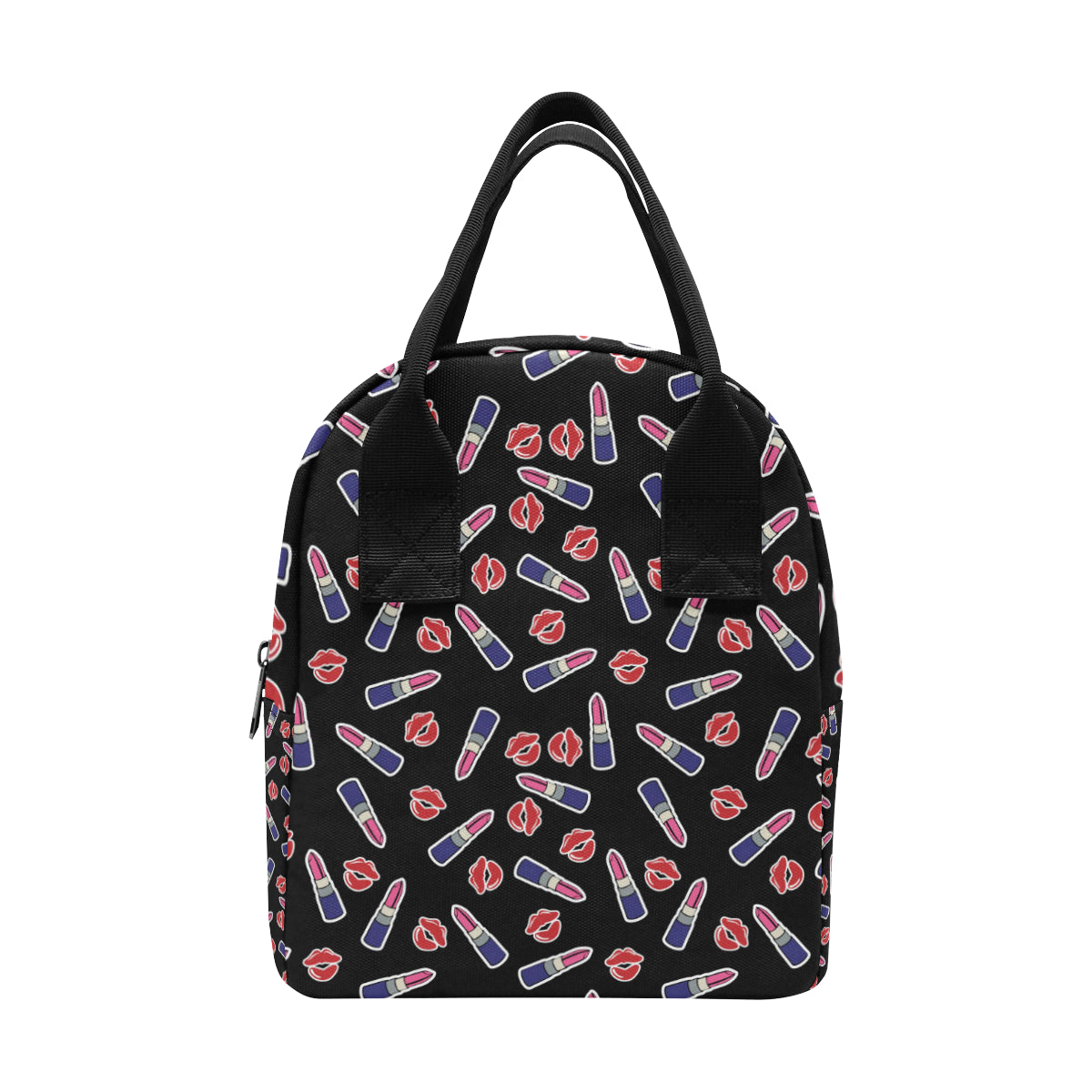 Lipstick Pattern Print Design LT01 Insulated Lunch Bag