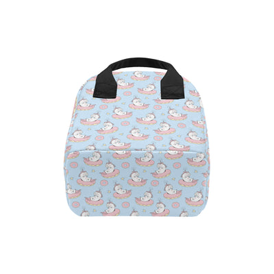 Donut Unicorn Pattern Print Design DN014 Insulated Lunch Bag