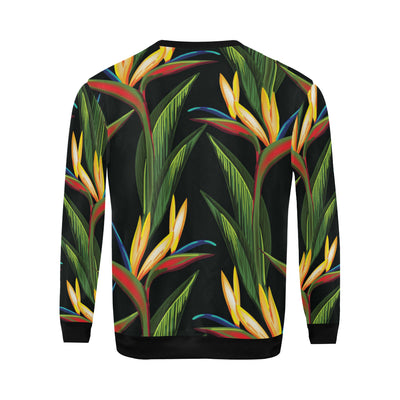 Bird Of Paradise Pattern Print Design BOP012 Men Long Sleeve Sweatshirt