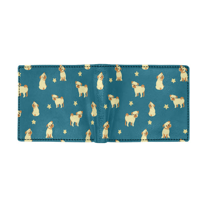 Pug Pattern Print Design A06 Men's ID Card Wallet