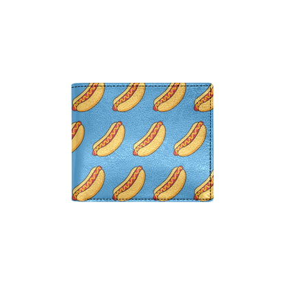 Hot Dog Pattern Print Design 02 Men's ID Card Wallet