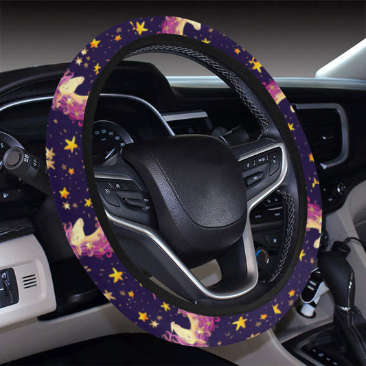 Unicorn Princess Star Sparkle Steering Wheel Cover with Elastic Edge