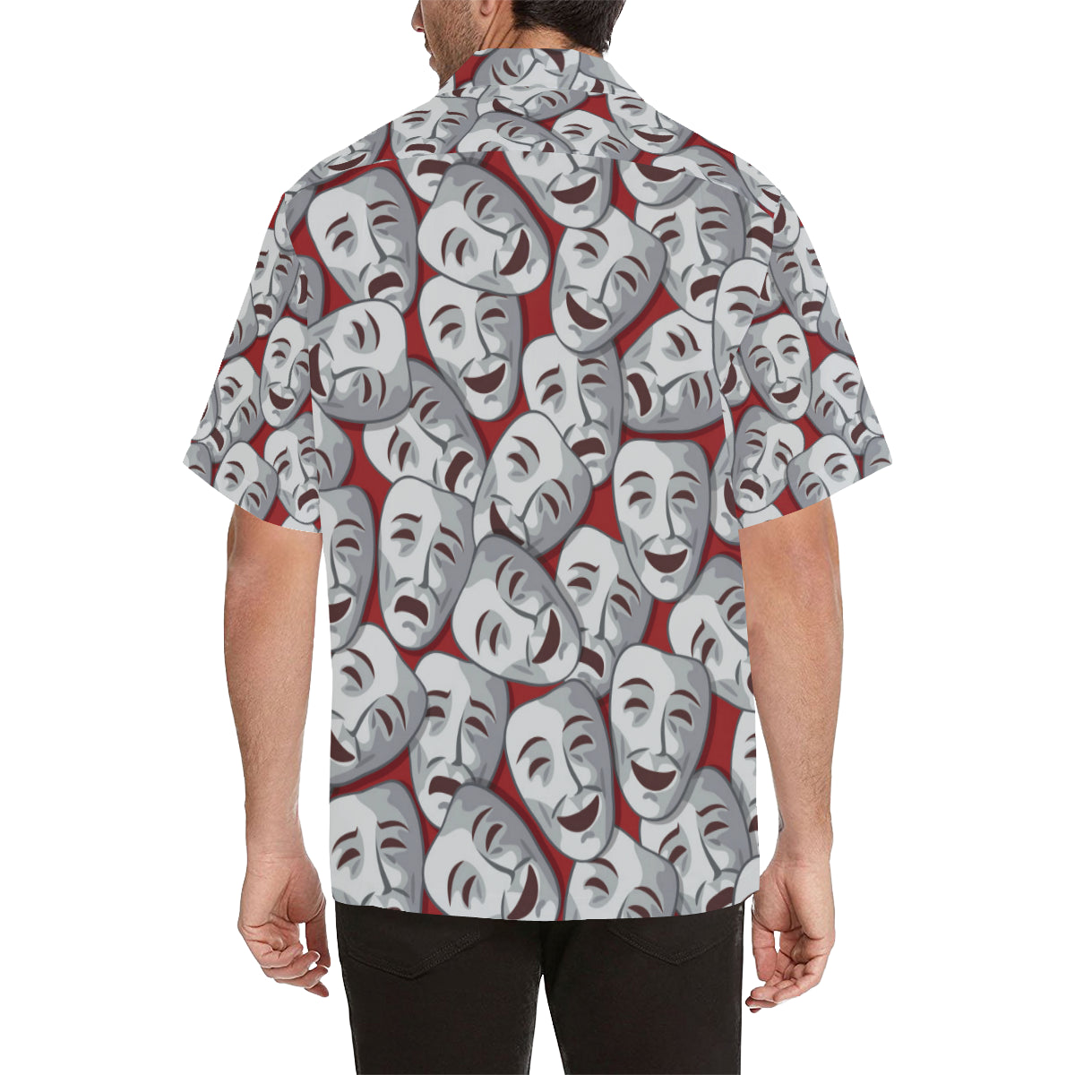 Acting Mask Pattern Print Design 01 Men's Hawaiian Shirt