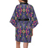 Aztec Pattern Print Design 07 Women's Short Kimono