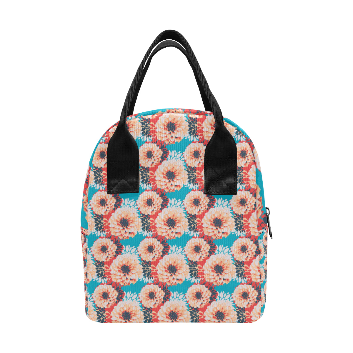 Dahlia Pattern Print Design DH05 Insulated Lunch Bag