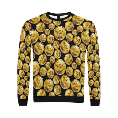 Bitcoin Pattern Print Design DO05 Men Long Sleeve Sweatshirt