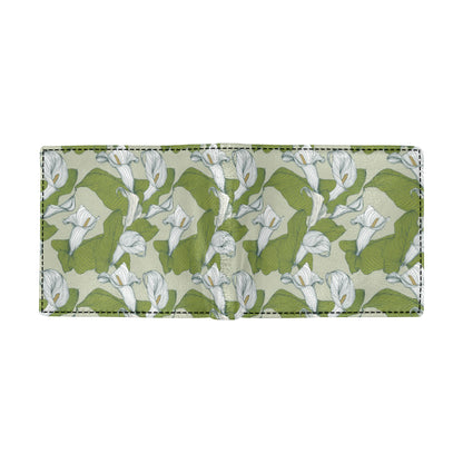 Lily Pattern Print Design LY08 Men's ID Card Wallet