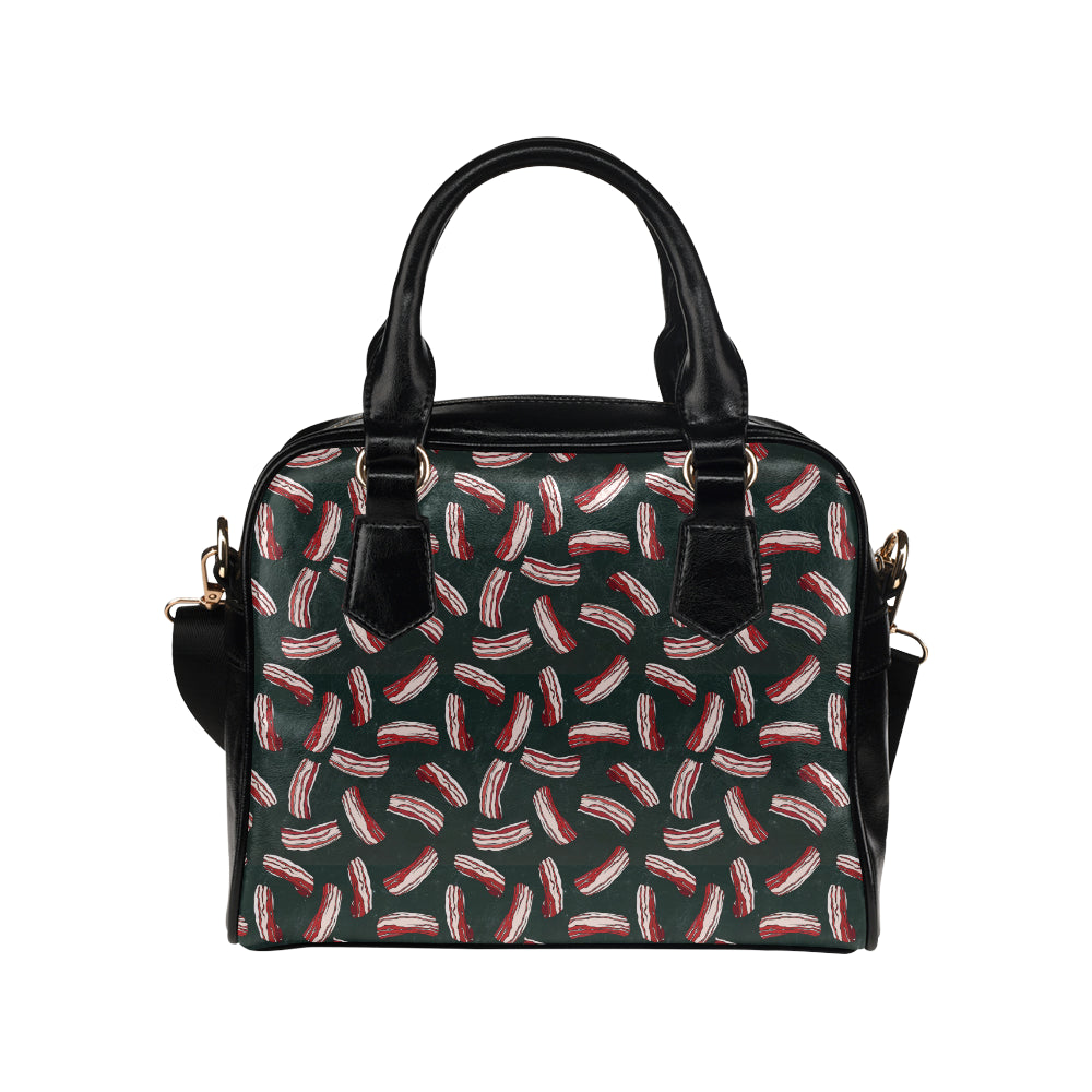 Bacon Pattern Print Design 02 Shoulder Handbag