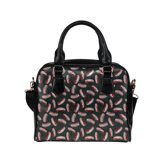Bacon Pattern Print Design 02 Shoulder Handbag