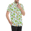 Cantaloupe Pattern Print Design 02 Men's Short Sleeve Button Up Shirt