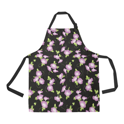 Morning Glory Pattern Print Design MG02 Apron with Pocket