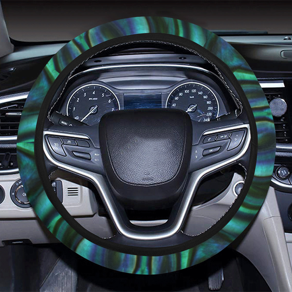 Abalone Pattern Print Design 01 Steering Wheel Cover with Elastic Edge
