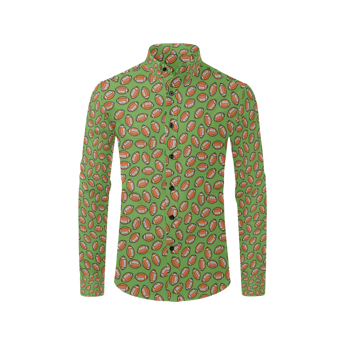 American Football on Green Design Men's Long Sleeve Shirt