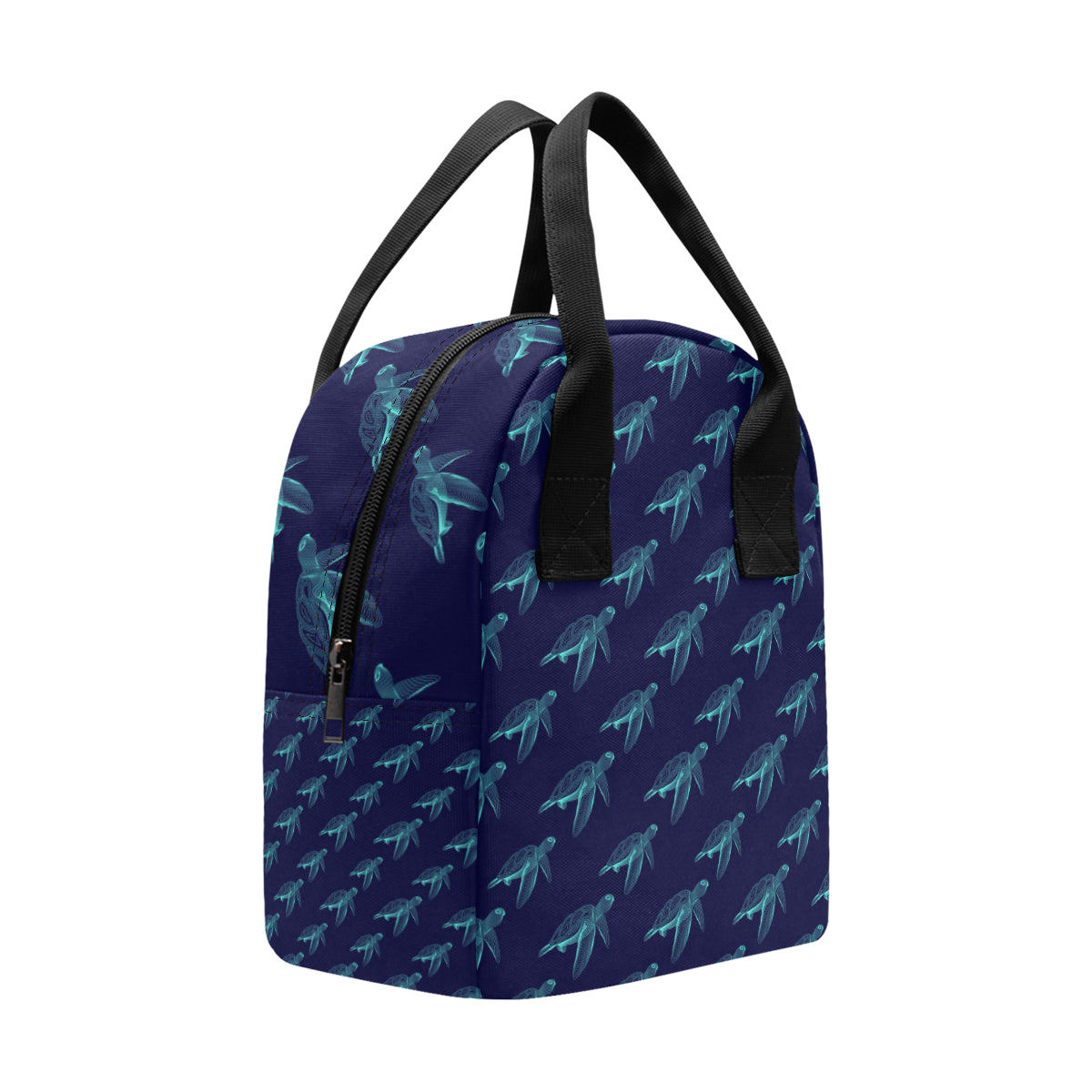 Sea Turtle Pattern Print Design T04 Insulated Lunch Bag