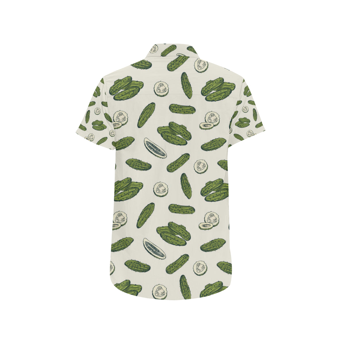 Cucumber Pattern Print Design CC05 Men's Short Sleeve Button Up Shirt