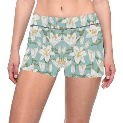 Lily Pattern Print Design LY09 Yoga Shorts