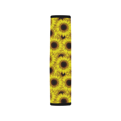 Sunflower Pattern Print Design SF011 Car Seat Belt Cover