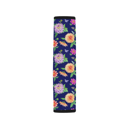 Dahlia Pattern Print Design DH010 Car Seat Belt Cover