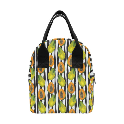 Papaya Pattern Print Design PP01 Insulated Lunch Bag
