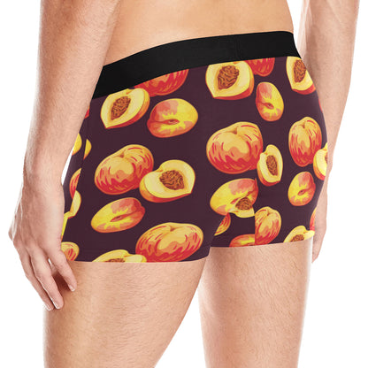 Peach Pattern Print Design A04 Men's Boxer Briefs