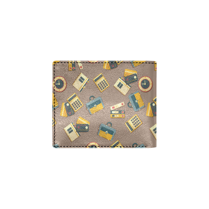Accounting Financial Pattern Print Design 03 Men's ID Card Wallet