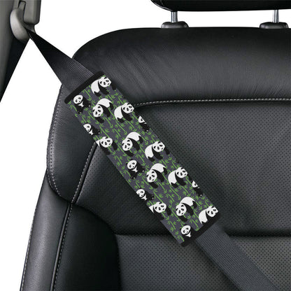 Panda Bear Bamboo Themed Print Car Seat Belt Cover