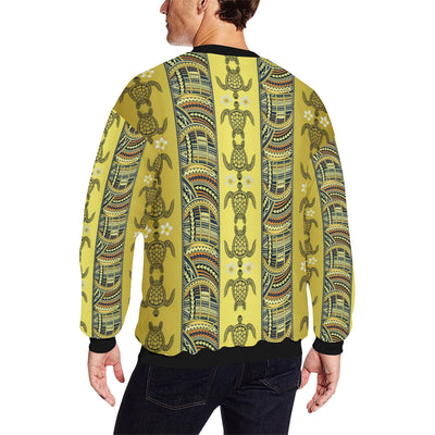 Polynesian Turtle Hawaiian Design Print Men Long Sleeve Sweatshirt