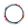 Morning Glory Pattern Print Design MG06 Steering Wheel Cover with Elastic Edge