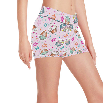 Cupcake Pattern Print Design CP03 Yoga Shorts