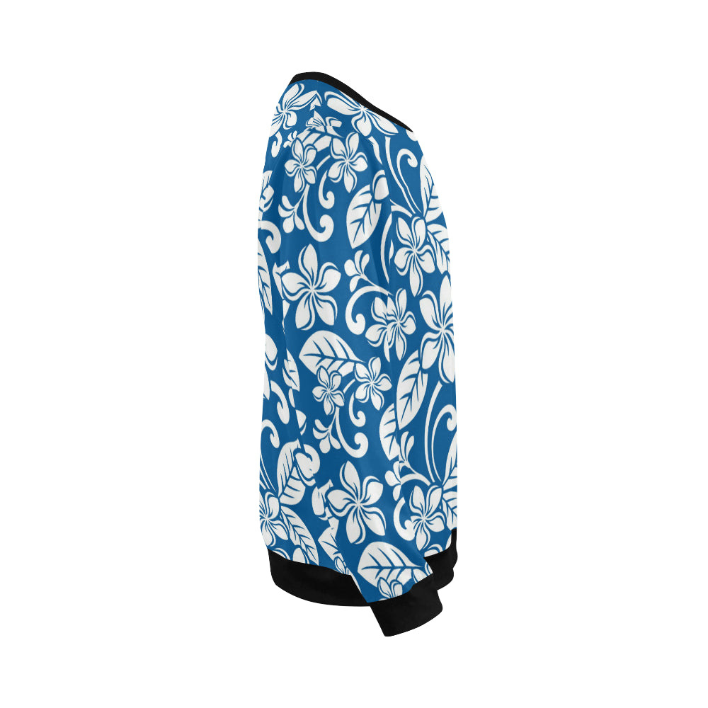 Plumeria Pattern Print Design PM013 Men Long Sleeve Sweatshirt
