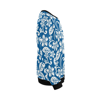 Plumeria Pattern Print Design PM013 Men Long Sleeve Sweatshirt